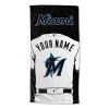 [Personalization Only] OFFICIAL MLB Jersey Personalized Beach Towel - Miami Marlins