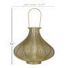 DecMode Gold Outdoor Hanging Lantern