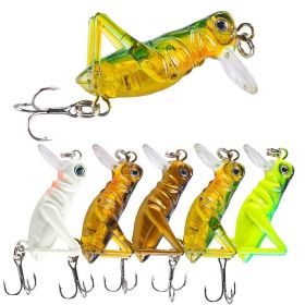 Fishing Bionic Grasshopper Lure; Wobbler Hard Bait For Freshwater 3g/0.11oz 35mm/1.38in (Color: Color-A)